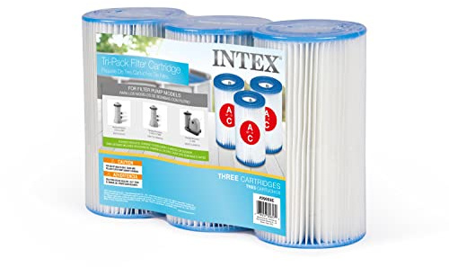 Intex - Cartucho de Filtro Tipo A para Piscinas, Paquete de 3 Unidades