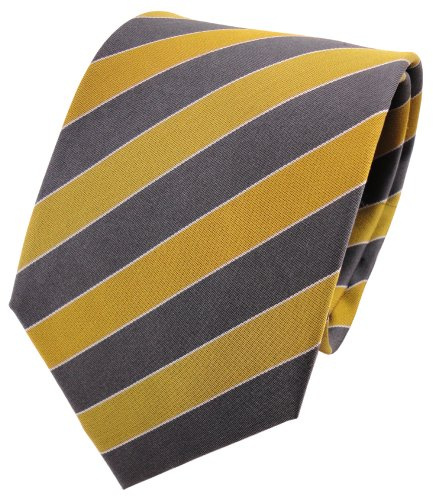 TigerTie Designer Seidenkrawatte in gestreift - Clubstreifen - 8 cm Krawattenbreite