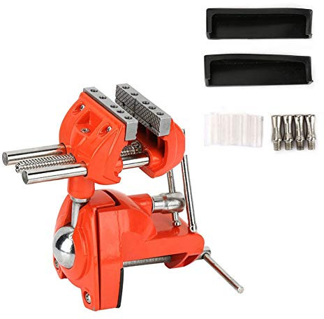 Table Vise Bench Clamp Adjustable 360° Rotation Width 70mm Adjustable Jaw Milling Vise Swivel Table Vice for Workbench