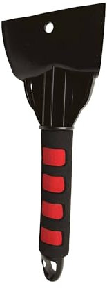 Grattoir à Glace pour Voiture, SUV et camionnette, raclette Givre Robuste pour dégivrer Les Pare-Brise et Les vitres de Voiture, idéal pour l'hiver Contre la Glace et la Neige - Rouge/Noir