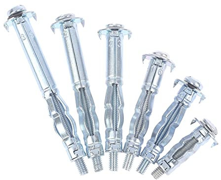 BELLAY 10 Stück M4 Hohlwand-Metallanker-Kit Gipskarton-Trockenbau-Hohlraumdübel for Deckendehnungsschrauben Gipskartonlöcher (Size : 4x52)