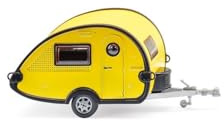 Wiking 009236 H0 T@B Caravan Yellow/Black Single-Axle Track HO 1:87
