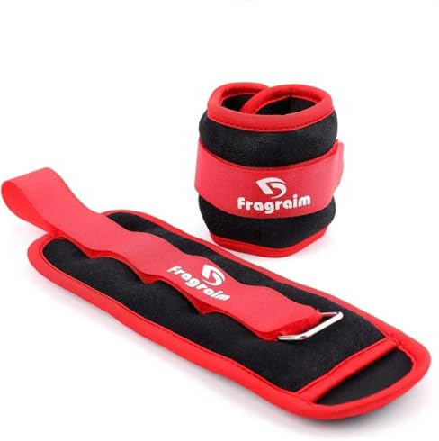 Ankle Weights for Women, Men and Kids - 0.5kg x 2 Strength Training Leg/Wrist/Arm Weight with Adjustable Strap for Pilates, Jogging, Gymnastics, Aerobics, Physical Therapy