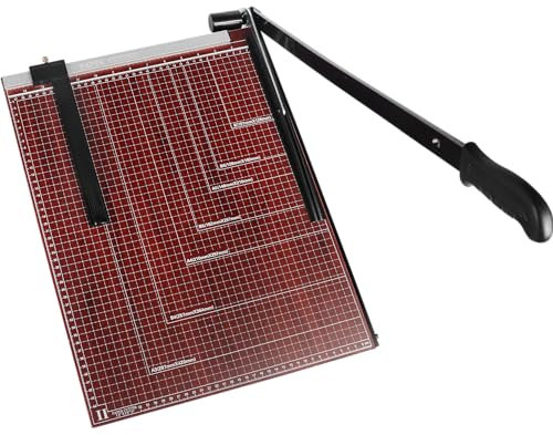 DORALEAF A3 Papierschneider, robuster Papierschneider mit Sicherheitsschutz und Klingenverriegelung, 45,7 cm Schnittlänge, Schneidemaschine für Karton, Metallbasis, vielseitig einsetzbar für Büro,