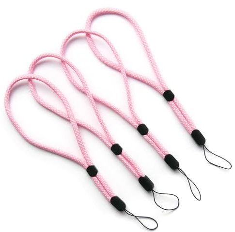 trage.band® dragonne courte réglable pour poignet, blanc-rose