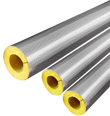 HSPLXYT Tubería Aislante de Espuma autoadhesiva, Tubería Aislante autoadhesiva de Papel de Aluminio, Tubería de Lana de Vidrio Tubería Aislante de Lana de Roca(ID273MM/THK50MM)