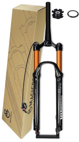 HZXQCVB 26/27.5/29IN Federweg 100mm Luftgabel Zugstufe Einstellen Federgabel 1 1/2'' Tapered Rohr QR 9mm Manuell/Fernbedienung Lockout Mountainbike Vorderradgabeln(Tapered RL,29'')