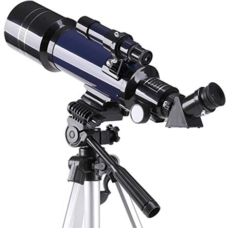 Monokular-Teleskop, Refraktor-Teleskop, Teleskop für Kinder und Erwachsene, Astronomie-Anfänger, 70-mm-Teleskope, 700 mm Brennweite, 120-fache Vergrößerung, Refraktor-Teleskope, Blau