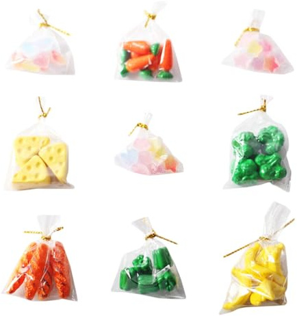 Toyvian 9 Nourriture et Jeu Miniatures Mini- légume ature légumes atures Nourriture ature Jouets Toys Maquette ature -Alimentaire - Plastique