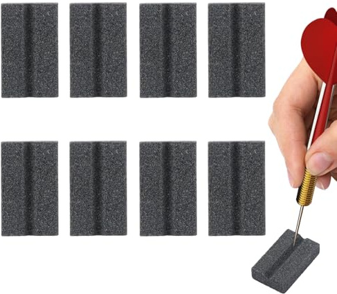 ASelected 12 Pack Dart Sharpener, V-Sharp Sharpening Stone Darts Sharpener Tool Dart Point Removal Tool for Easy Deburring and Polishing