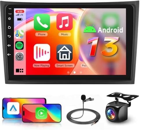 【8 Núcleo 6+128G】 Hodozzy Carplay Radio Coche para Volvo XC90 2004-2013,10 Pulgadas Autorradio Android con Pantalla Táctil/DSP/GPS/RDS/FM/Bluetooth 5.0/USB/WiFi