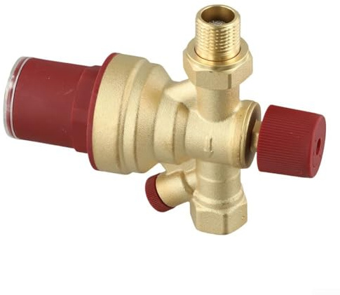Besshepplo Regolatore di pressione dell'acqua in rame Valvola di riempimento automatica dell'acqua Regolazione visiva Valvola di riempimento dell'acqua in rame completo per riscaldamento a pavimento