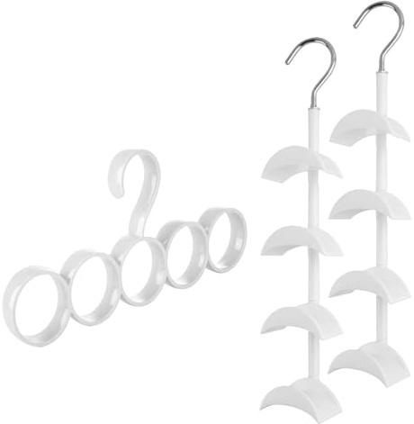 Culinavog Organizador de Bolsos, Soporte para Colgar Bolsos, 4 Perchas Giratorias Grande de Metal Colgante, Estante de Almacenamiento para Bufandas chales Corbatas o Cinturones u Otros Accesorios