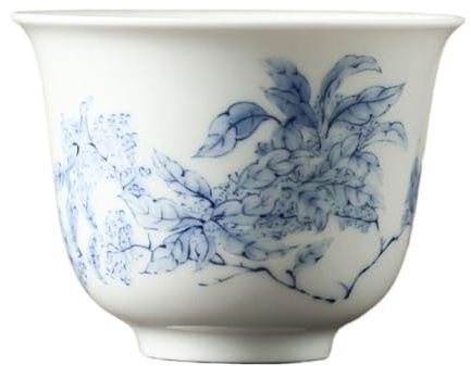 AERTSDFGT Tazas de té Pequeñas Taza de té de porcelana blanca, juego de té creativo Retro de estilo chino for entretenimiento en el hogar, taza de anfitrión Personal Taza de té de Kungfu