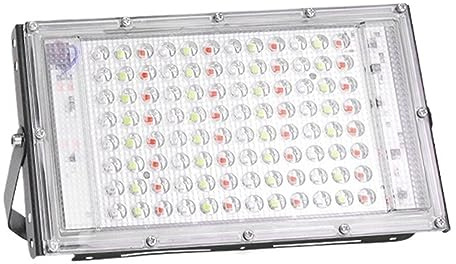 Projecteur LED RGB 50W 100W Lumière Blanche Chaude 2835SMD IP65 Projecteur Extérieur Décoration De Lampadaire Avec Télécommande Super Bright(RGB-100W)