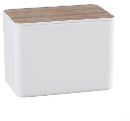 Caja de pañuelos de baño, caja de pañuelos, dispensador rectangular de pañuelos, tapa abatible con bisagras para sala de estar, oficina, restaurante (blanco-A)