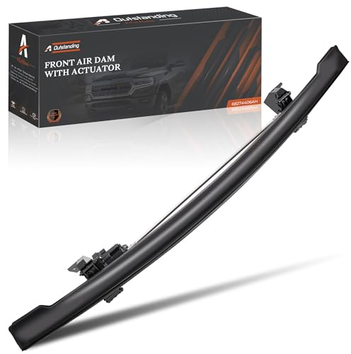 Front Air Dam with Actuator Compatible with Ram 1500 2019 2020 2021 2022 2023 2024, Front Spoiler Replace# 68274406AH - ram 1500 Accessories