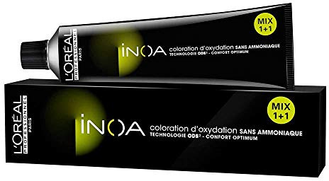 L'Oréal Professionnel Inoa - Oxidative Coloration Ohne Ammoniak 4.65 Mittelbraun Rot Mahagoni Hi-Resist, 1er Pack (1 x 60 ml)