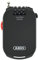 ABUS Lucchetto speciale Combiflex 2502/85 - Adatto come lucchetto per bagagli, sci, caschi Cavo in acciaio da 85 cm con codice a combinazione Nero