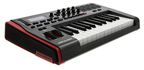 Novation Impulse USB/MIDI-Controller-Keyboard mit 25 Tasten und Buspower – Robuste, sehr reaktionsschnelle Vollformat-Klaviatur mit Aftertouch und anschlagsdynamischen Pads für Mac und Windows.