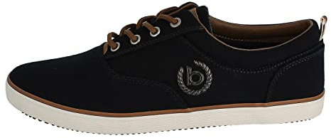 bugatti man Herren sportliche Schnürer, Männer Schnürhalbschuhe, Wechselfußbett,Freizeitschuhe,Derby schnürung,Dark Blue (4100),41 EU/EU UK