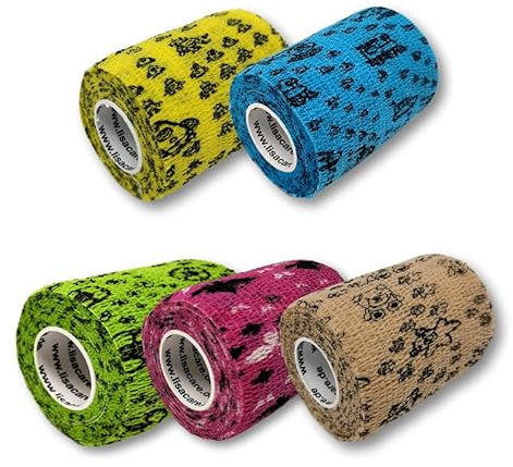 LisaCare Kinderpflaster selbsthaftend mit Motiven - 5 Rollen á 7,5cm x 4,5m
