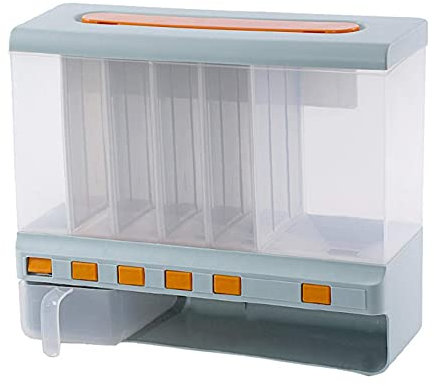 Muesli Dispenser Dry Food Dispenser Large Capacity Whole Grain Dispenser Rice Buckets Wall Mounted Rice Containers Sealed Grain Containers for The Kitchen-A