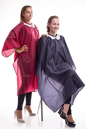 Friseurumhang Weiblicher | Haarschneideumhang | Frisierumhang | Peignoir | Frisörumhang | Umhang zum Schneiden | Friseur | Frisurkleid | Färbeumhang | Blau