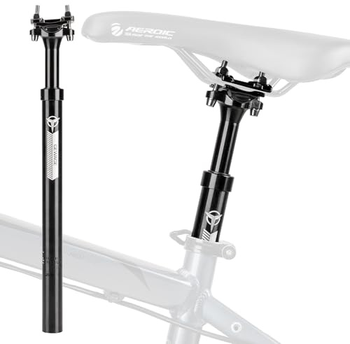 GEWAGE Reggisella per bicicletta, reggisella per bicicletta a sospensione per 27,2/30,9/31,6 x 400 mm, reggisella a sospensione a molla in lega di alluminio per MTB bici da strada BMX eBike (31.6)