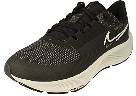 NIKE Air Zoom Pegasus 38 Shield Men's Running Trainers Sneakers Shoes DC4073 (Black/Platinum Tint-DK Smoke Grey 001) UK7.5 (EU42), (DC4073-001)