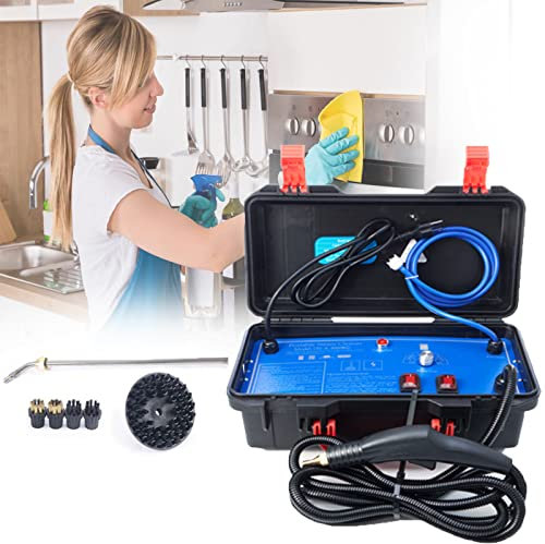 JINGEDD 3000w Multiusos Limpiador A Vapor,Vaporizador Limpia PortáTil con 5accesorios Quitamanchas,Adecuado para Limpieza,Hotel,Lavado de Autos,Hogar,Comercial
