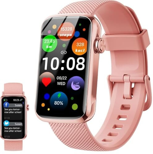 Reloj Inteligente Hombre Mujer, 1.47 HD Smartwatch con Whatsapp Notificación, Podómetro/Pulsómetro/SpO2/Monitor de Sueño, IP68 Pulsera Actividad con 24 Modos Deportivos, Smart Watch para Android iOS