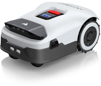 ANTHBOT Genie1000 Robot cortacésped inalámbrico periférico -2000m² Full Band RTK+4Ojos IA Vision Cortacésped Robot Césped, Auto Cartografía, 20Multi-Zone, Evasión de obstáculos, Carga Auto, Alarma