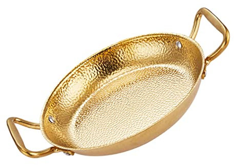 VALICLUD Sartén Inoxidable Doble Asa Olla Caliente para Paella 32 Cm Utensilio de Cocina para Compatible Inducción para y Arroces