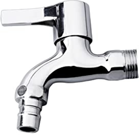 Homoyoyo Robinet Salle de Bain de Zinc Rouille avec Sortie Tuyau Poignée Droite Antidérapante Robinet Lavabo et Machine à Laver Raccord pour Jardin et Salle de Bains