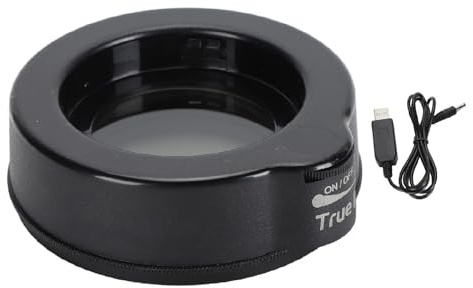 LED Microscope Ring Light Adjustable Brightness Anti Glare White Light Shadow Oil Proof ABS Materials DC 12V