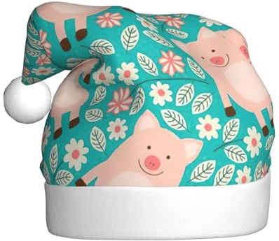 VCzsdff Niedliches Schweinemuster, Unisex, Erwachsene, jährliche Zeremonie, 1 Stück, Weihnachts-Stirnbänder, Dekoration, Weihnachtsbaum, Schneemann, Weihnachtsmannmütze