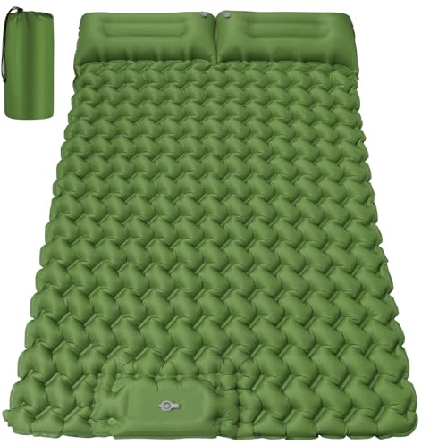 FORRINX Materassino da campeggio autogonfiante 2 persone 200x130CM ultraleggero Materasso doppio impermeabile per esterni, escursioni, tenda, spiaggia