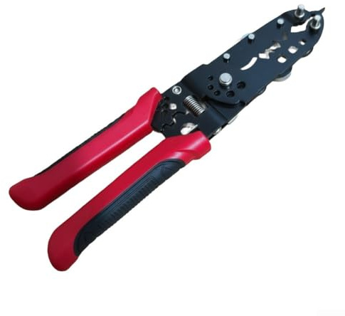 Eawfgtuw Wire Stripper Multi Tool, Electrician's Multi-Functional Crimping Pliers with Wire Cutter, Cable Shears and Puller for Stripping and Straightening(Bagged)