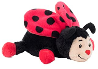 Schaffer 4340 Kuscheltier Plüsch Marienkäfer Bolle, 11 cm, Rot/Schwarz