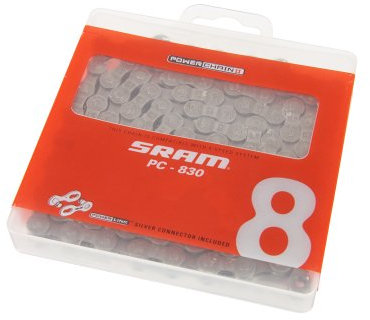 SRAM Unisex – Erwachsene Strebenschutz Führung Kette PC 830 Hebelschellen-Kit, grau, 8-Fach, 114 Glieder