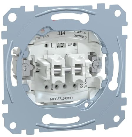 Schneider Electric Merten Rollladenschalter-Einsatz, MEG3715-000 | Unterputz, Steckklemmen, 1-polig, 10AX, AC, 250V