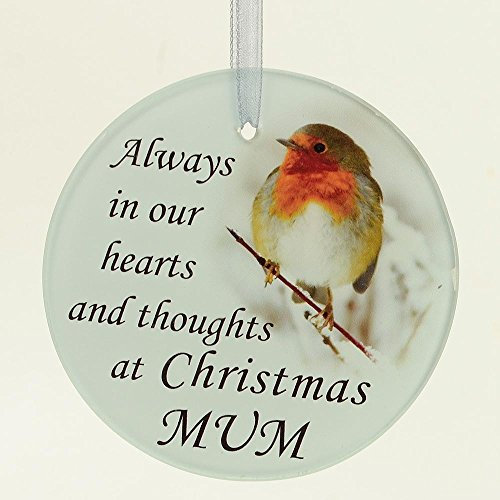 Angraves Mum Christmas Robin Memorial Tree Hanging Decoration Gift Plaque Momento Tribute Ornament