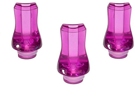 Armerah Flat 510 - Bocchino per sigaretta elettronica, corto, stretto, in plastica, opaco, confezione da 3, colore: Viola