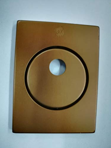 Embout rosace carrée pour porte de porte blindée, plaque pour cylindre européen prédisposé pour pommeau finition bronze F4 82 x 62 avec vis de fixation sûres