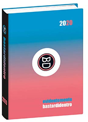 Diario Scuola Agenda Bastardidentro Datato 16 Mesi 2019/2020 Blu Arancio Fluo 15x11 cm + Penna Colorata Omaggio