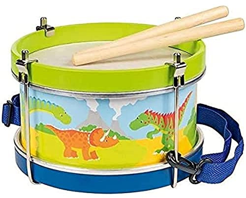 Goki 61882 Tambor dinosaurios Trommeln und Perkussion, bunt