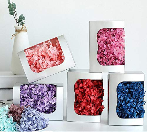20 g / Caja Flor de Hortensia Seca Natural Flor eterna Flor preservada Material de Bricolaje Banquete de Boda Decoración del hogar Caja de Regalo Decoración-Marrón, XS