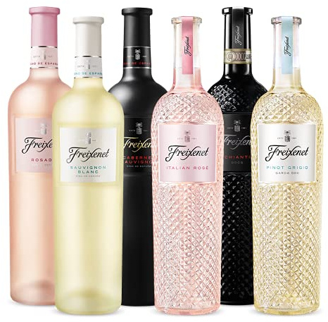 Freixenet Wine Collection Probierpaket (2x3x0,75l) 3x italienischer Wein - 1 Chianti, 1 Rose und 1 Pinot Grigo - 3x spanischer Wein - 1 Cabernet Sauvignon, 1 Rosado und 1 Sauvignon Blanc