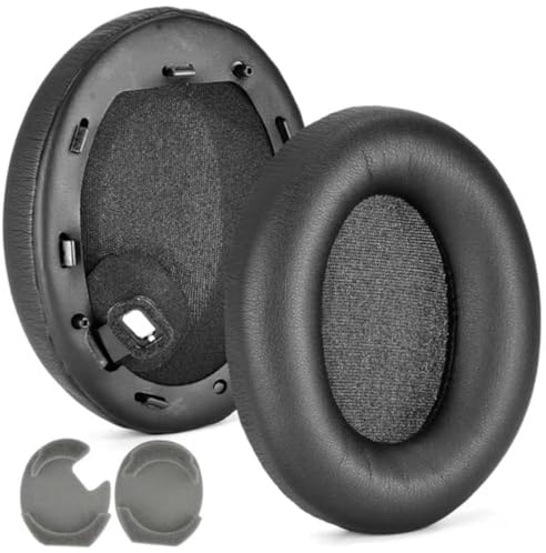 INF 1 Pair Replacement Ear Pads for Sony WH-1000XM4 - Artificial Leather & Soft Foam Cushions, Noise Reduction Comfort Long-Wear, Preserves Original Hi-Fi Sound Quality for Sony Headphones